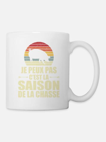 Je Peux Pas C'est La Saison De La Chasse - Mug blanc - blanc