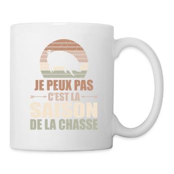 Je Peux Pas C'est La Saison De La Chasse - Mug blanc - blanc - Droite