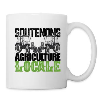 Soutenons l'agriculture locale.Agriculteurs france - Mug blanc - blanc - Droite