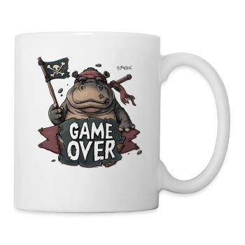 Gaming Game Over: Gamer Friendly Hippo Pirate - Mug - white - Right