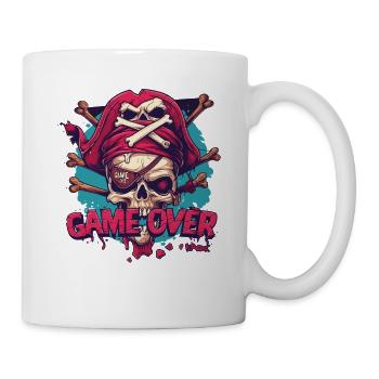 Jeux : Game Over, Gamer Skull Pirate - Mug blanc - blanc - Droite