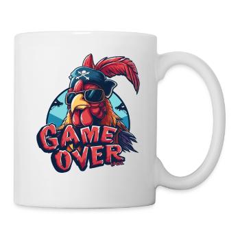 Jeux : Game Over, Gamer Rooster Pirate - Mug blanc - blanc - Droite