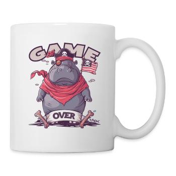 Pirate Hippo : Game Over, Gaming Hippo Pirate - Mug blanc - blanc - Droite