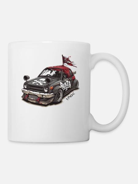 Japanischer Kei Car JDM Pirat - Tasse - Weiß