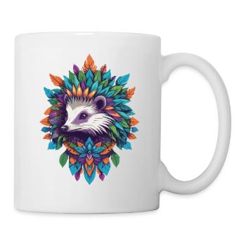 Spirituelles Krafttier Dachs Mandala - Tasse - Weiß - Rechts