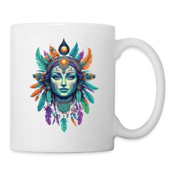 amérindien Mardi Gras Mandala - Mug blanc - blanc - Droite