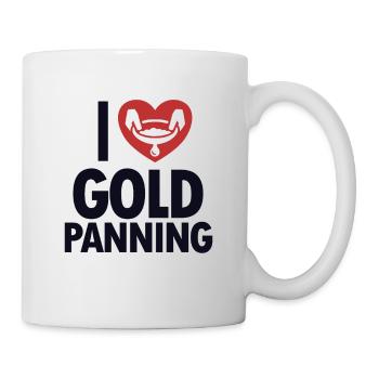 J’aime l’orpaillage, la prospection, l’exploitation des placers, l’exploitation minière - Mug blanc - blanc - Droite
