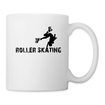 Roller Skates Roller Skating Silhouette - Tasse - Weiß - Rechts