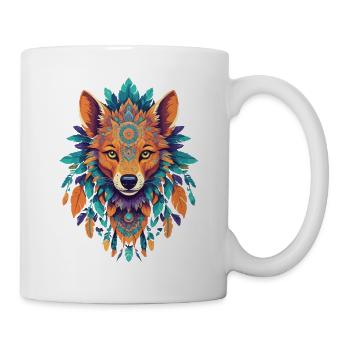 Dingo Totem Spirituel Chien Puissance Animal Mandala - Mug blanc - blanc - Droite