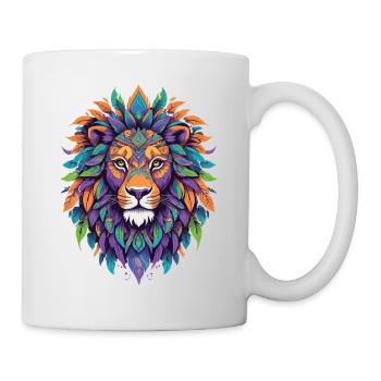 Lion spirituel Mandala puissance Animal Design - Mug blanc - blanc - Droite