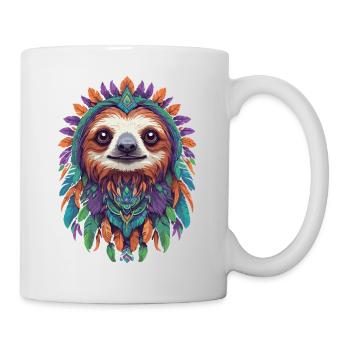 Spiritual Sloth Mandala Power Animal Streetwear - Mug - white - Right