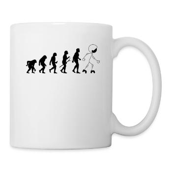 Funny Roller Skating Evolution - Tasse - Weiß - Rechts