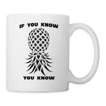 Funny Swinger Upside Down Pineapple Sexual - Mug - white - Right