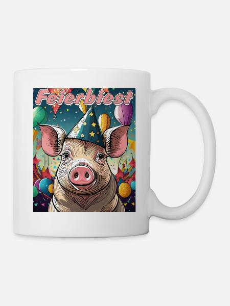 SCHWEIN FEIERBIEST - Tasse - Weiß