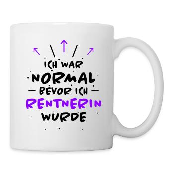 Rentnerin Spruch Ruhestand Oma Rentnerin Geschenk - Tasse - Weiß - Rechts