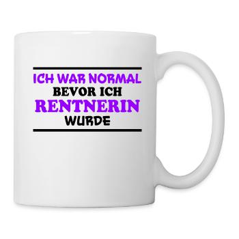 Rentnerin Spruch Ruhestand Oma Rentnerin Geschenk - Tasse - Weiß - Rechts