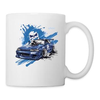 Impact Blue JDM Street Racer Car - Mug - white - Right