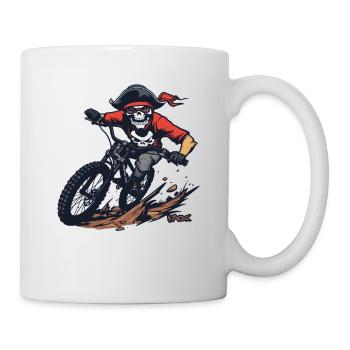 Skull Skeleton Pirate VTT - Mug blanc - blanc - Droite