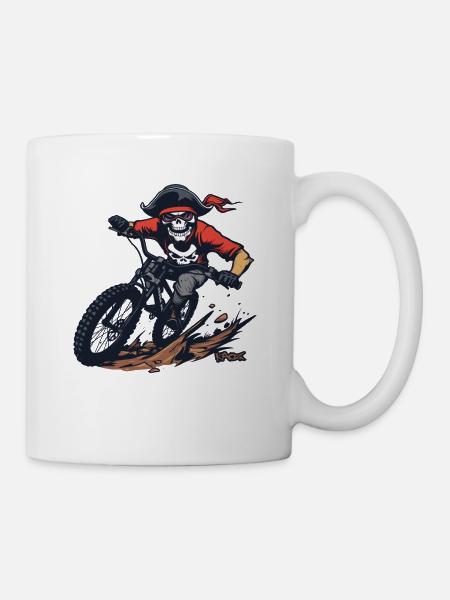 Skull Skeleton Pirate VTT - Mug blanc - blanc