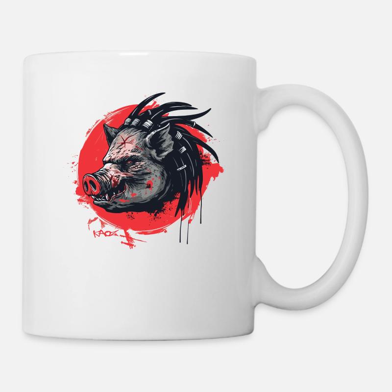 Extraterrestre OVNI Prédateur Prédateur Cochon - Mug blanc - blanc