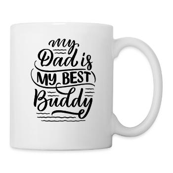 Mon père est mon meilleur ami - Mug blanc - blanc - Droite