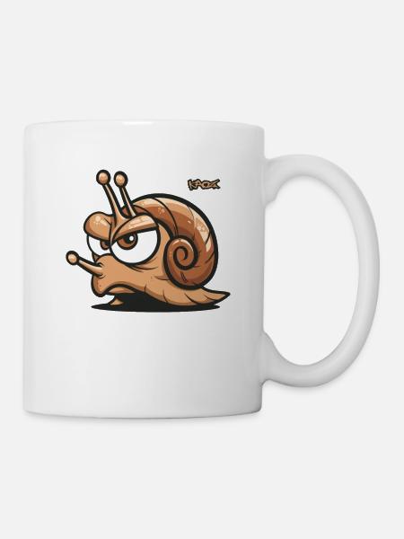 Ein genervte Schnecke - Tasse - Weiß