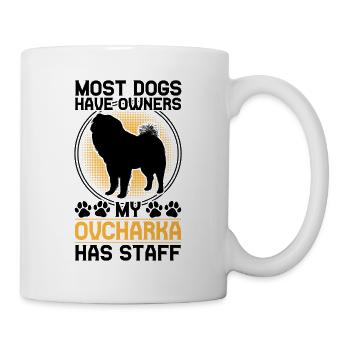 Ovcharka has staff Caucasian Ovcharka - Mug - white - Right