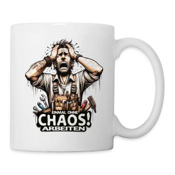 Artisans Travailler sans chaos pour une fois - Mug blanc - blanc - Droite