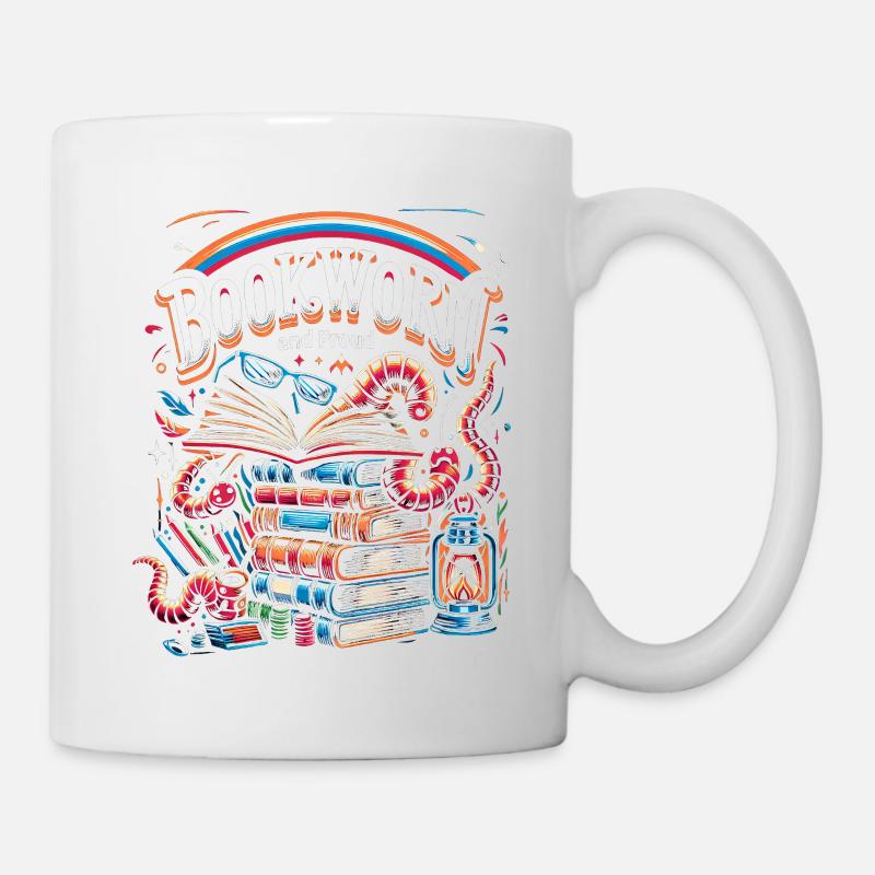 Bookworm and Proud 6 - Tasse - Weiß