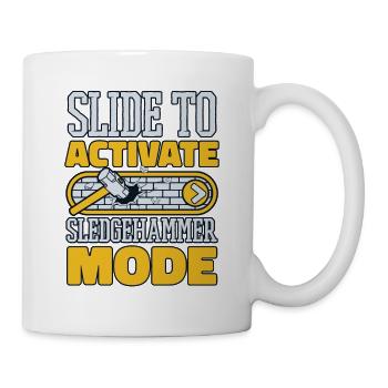 Schieben Sie den Schieberegler, um den Vorschlaghammer-Modus zu aktivieren Expertenhaus - Tasse - Weiß - Rechts