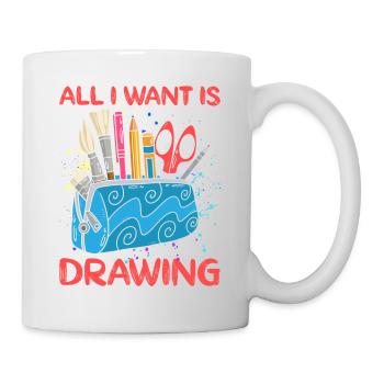 Artiste Peintre Graphique Tout Ce Que Je Veux, Ce Sont Des Dessins - Mug blanc - blanc - Droite