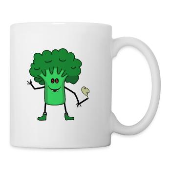 Broccoli Vegetable Teens Smoking Joint Canabis - Mug - white - Right