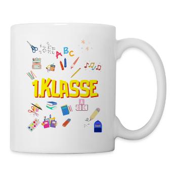 School Enrolment, 1st Grade, Back to School, School Beginners - Mug - white - Right