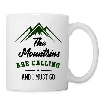 Les montagnes m’appellent je dois y aller - Mug blanc - blanc - Droite