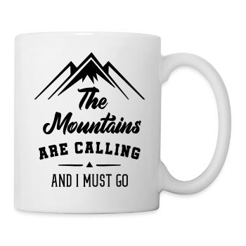 Les montagnes m’appellent je dois y aller - Mug blanc - blanc - Droite