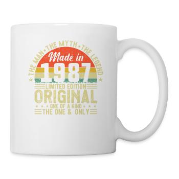 Vintage Legend 1987 - Retro Birthday Gift - Tasse - Weiß - Rechts