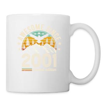 Vintage 2001 - Retro Birthday Gift Idea - Tasse - Weiß - Rechts