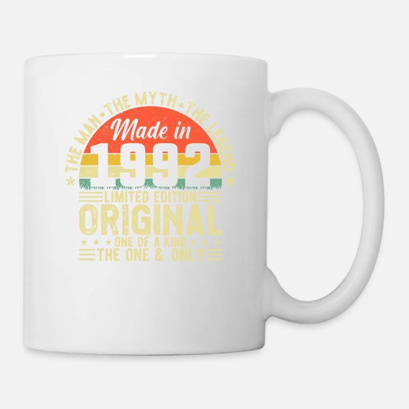 Millésime 1992 - cadeau d’anniversaire rétro - Mug blanc - blanc