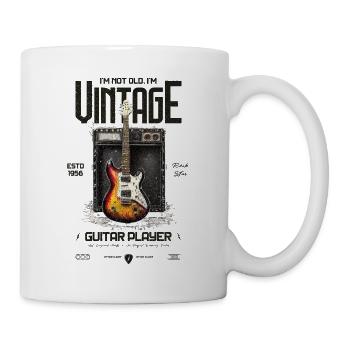 Je ne suis pas vieux I’m Vintage Retro 1956 guitare - Mug blanc - blanc - Droite