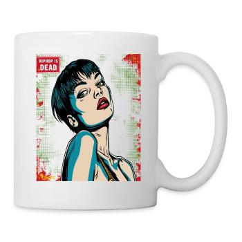 Hip-Hop ist tot, Anime Pop Art Cartoon Frau - Tasse - Weiß - Rechts