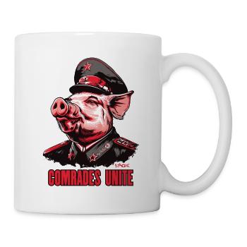 Parodie Kommunismus Schwein: Kameraden Vereinigung - Tasse - Weiß - Rechts