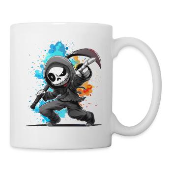 The Grim Reaper. Fantasy, Fun, Fun, Cool, Humor, Horny - Mug - white - Right