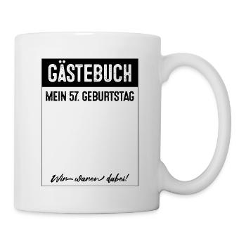 57 Years Guestbook 57th Birthday - Mug - white - Right