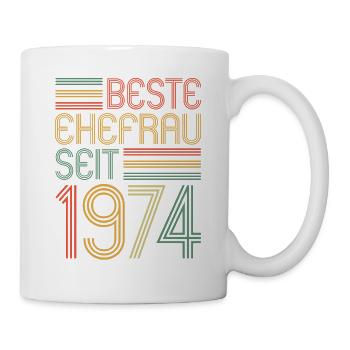 Best wife since 1974 50th wedding anniversary - Mug - white - Right