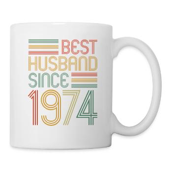 Best husband since 1974 50th wedding anniversary - Mug - white - Right