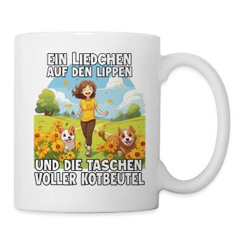 Funny dog owner t-shirt dog mom dogs - Mug - white - Right