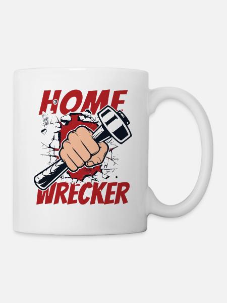 Hauszerstörer Heimwerkerhaus Abrisshaus - Tasse - Weiß