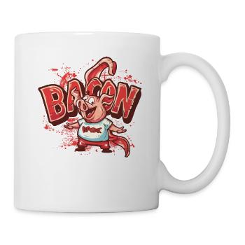 Leckerer Speck vom lustigen Schwein - Tasse - Weiß - Rechts