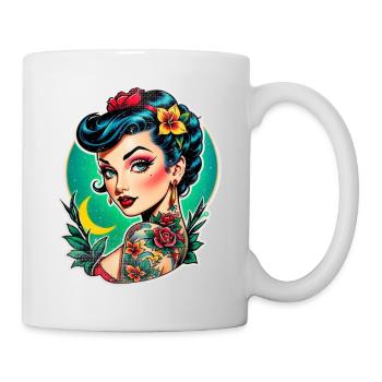 Rockabilly / Pin-up / 50er Jahre - Tasse - Weiß - Rechts