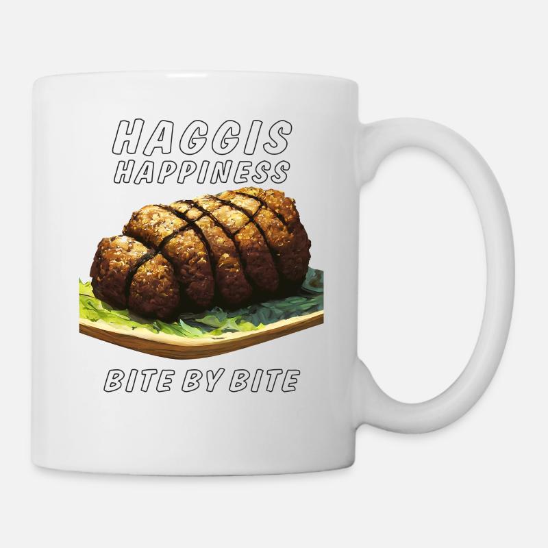 HAGGIS HAPPINESS BITE BY BITE - Tasse - Weiß